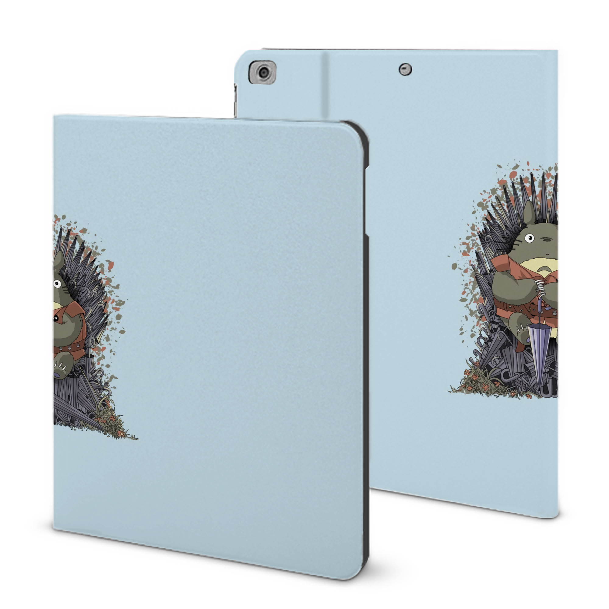 （画像用） となりのトトロ 草壁メイ 草壁サツキ My Neighbor Totoro Satsuki Kusakabe Mei Kusakabe IPad ケース ブック型 PUレザー TPU 耐衝撃 軽量 薄型 ペン収納なし 全面保護 IPad 各モデル対応
